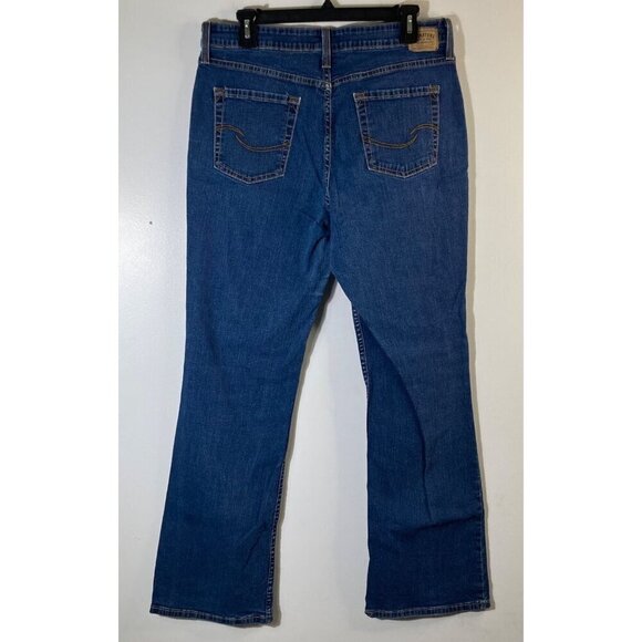 Womens Levis AT Waist Bootcut Jeans Signature Blue 14M - Picture 2 of 7